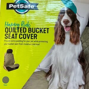 PetSafe Happy Ride Padded Quilted Bucket Seat Cover Cotton Twill Dog Car NEW